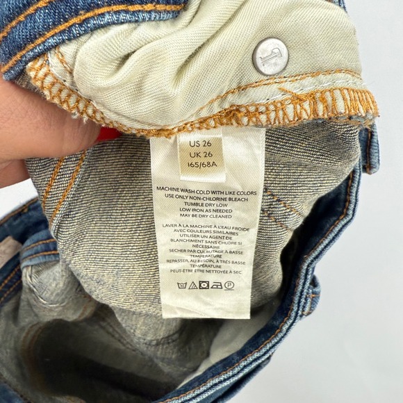 Pilcro Women's Blue Distressed‎ Skinny Jeans Size 26 - Picture 8 of 11